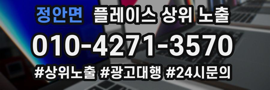정안면 플레이스 상위 노출