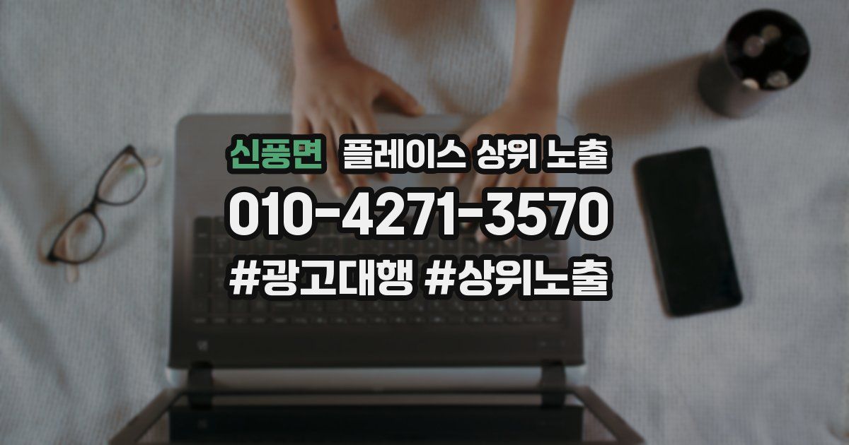 신풍면 플레이스 상위 노출