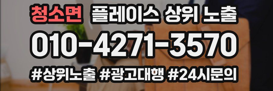 청소면 플레이스 상위 노출