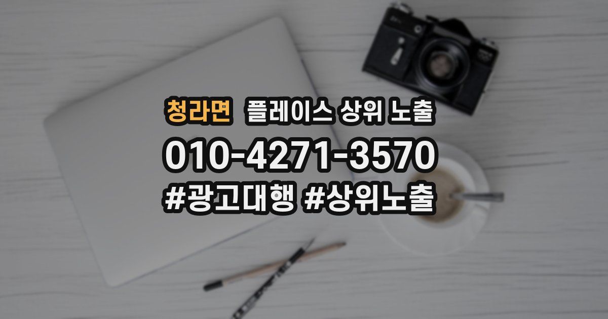 청라면 플레이스 상위 노출