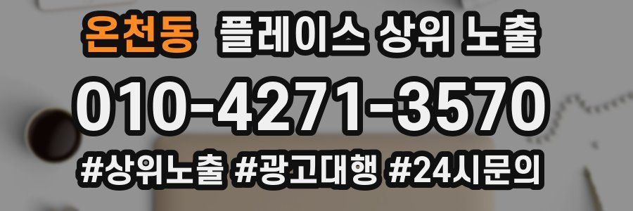 온천동 플레이스 상위 노출