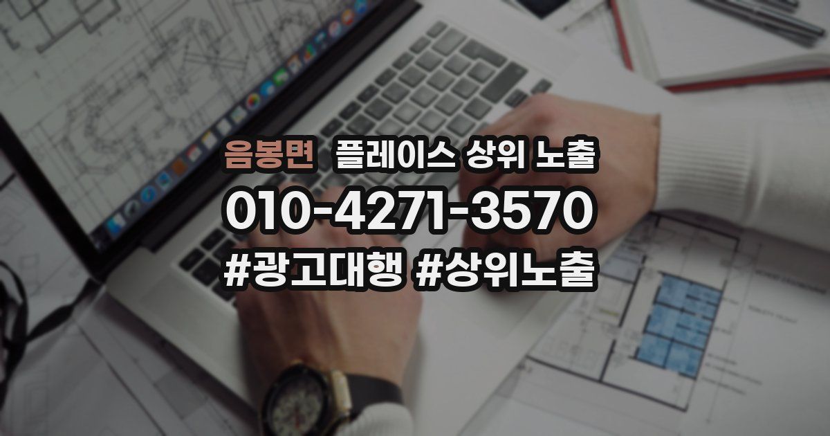 음봉면 플레이스 상위 노출
