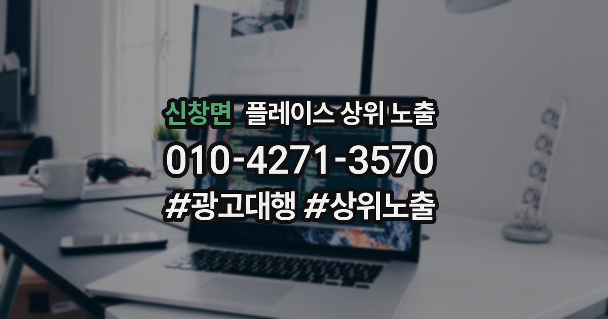 신창면 플레이스 상위 노출