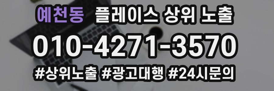 예천동 플레이스 상위 노출