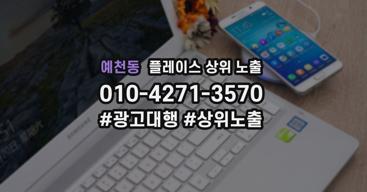 예천동 플레이스 상위 노출