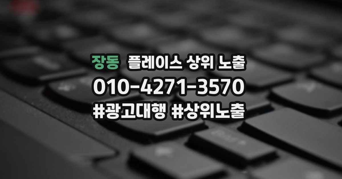 장동 플레이스 상위 노출