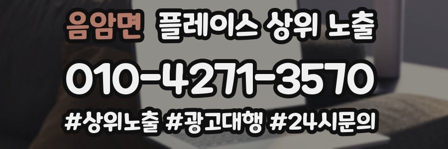 음암면 플레이스 상위 노출