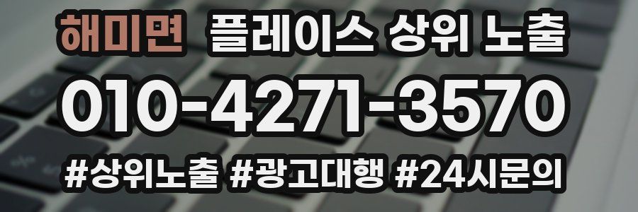 해미면 플레이스 상위 노출