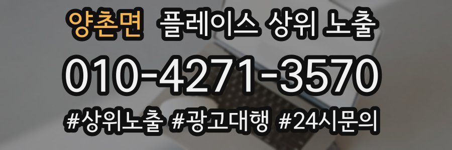 양촌면 플레이스 상위 노출