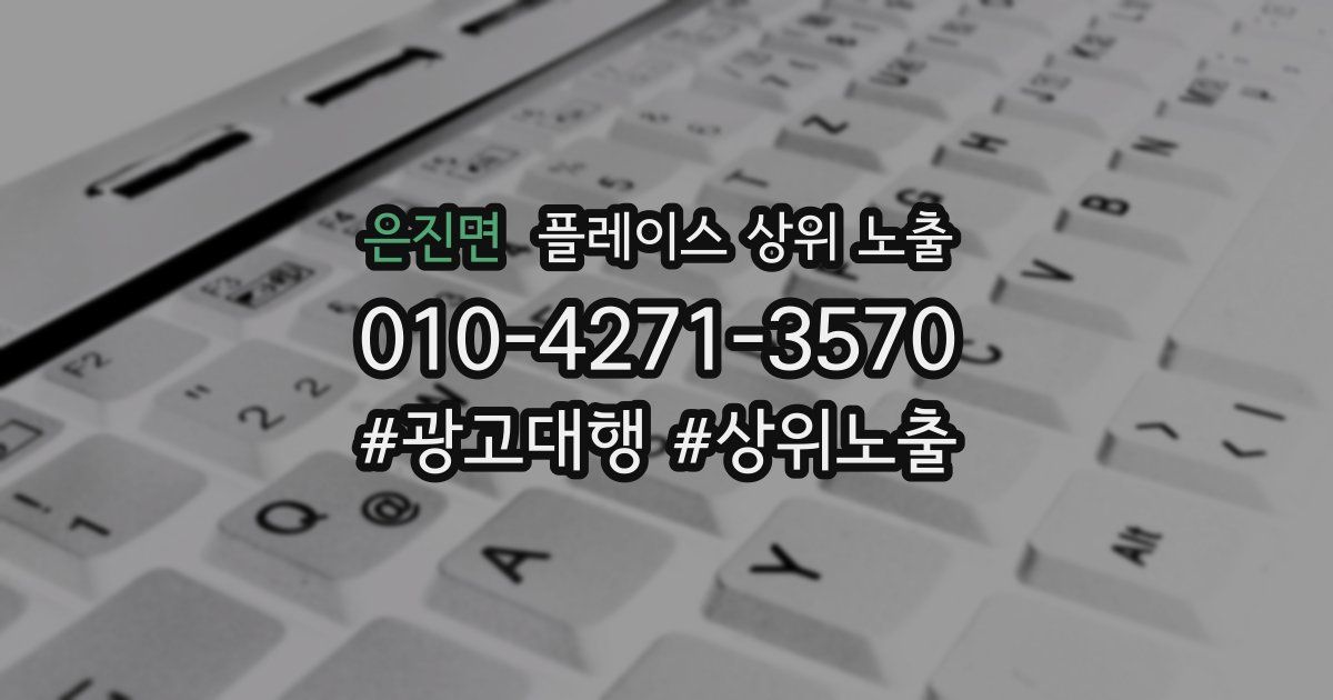 은진면 플레이스 상위 노출