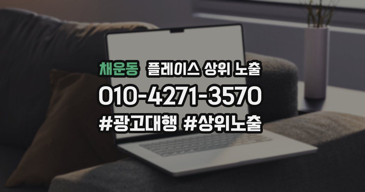 채운동 플레이스 상위 노출