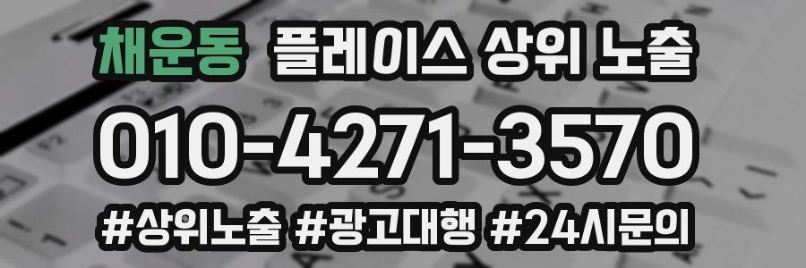 채운동 플레이스 상위 노출