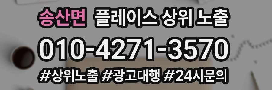 송산면 플레이스 상위 노출