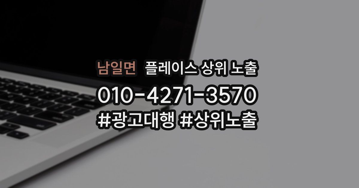 남일면 플레이스 상위 노출