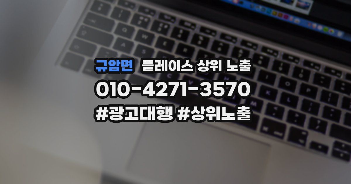규암면 플레이스 상위 노출
