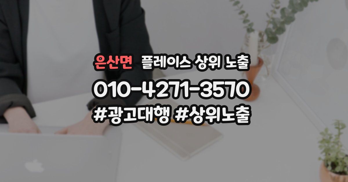 은산면 플레이스 상위 노출
