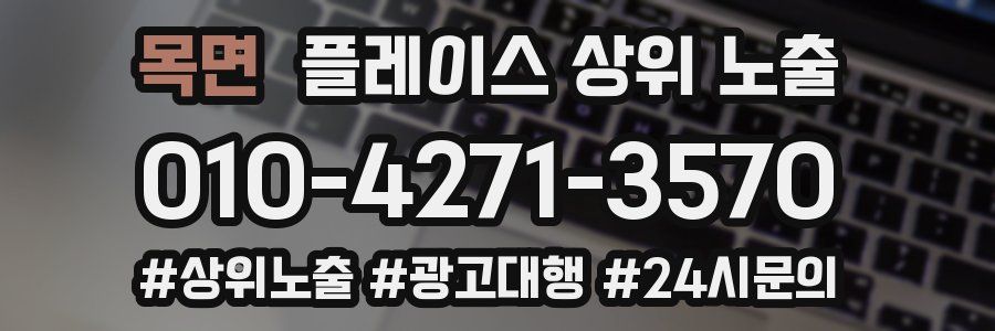 목면 플레이스 상위 노출
