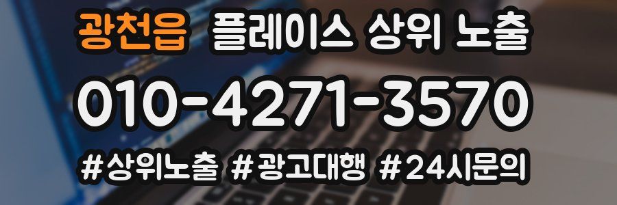 광천읍 플레이스 상위 노출