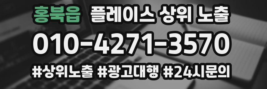 홍북읍 플레이스 상위 노출