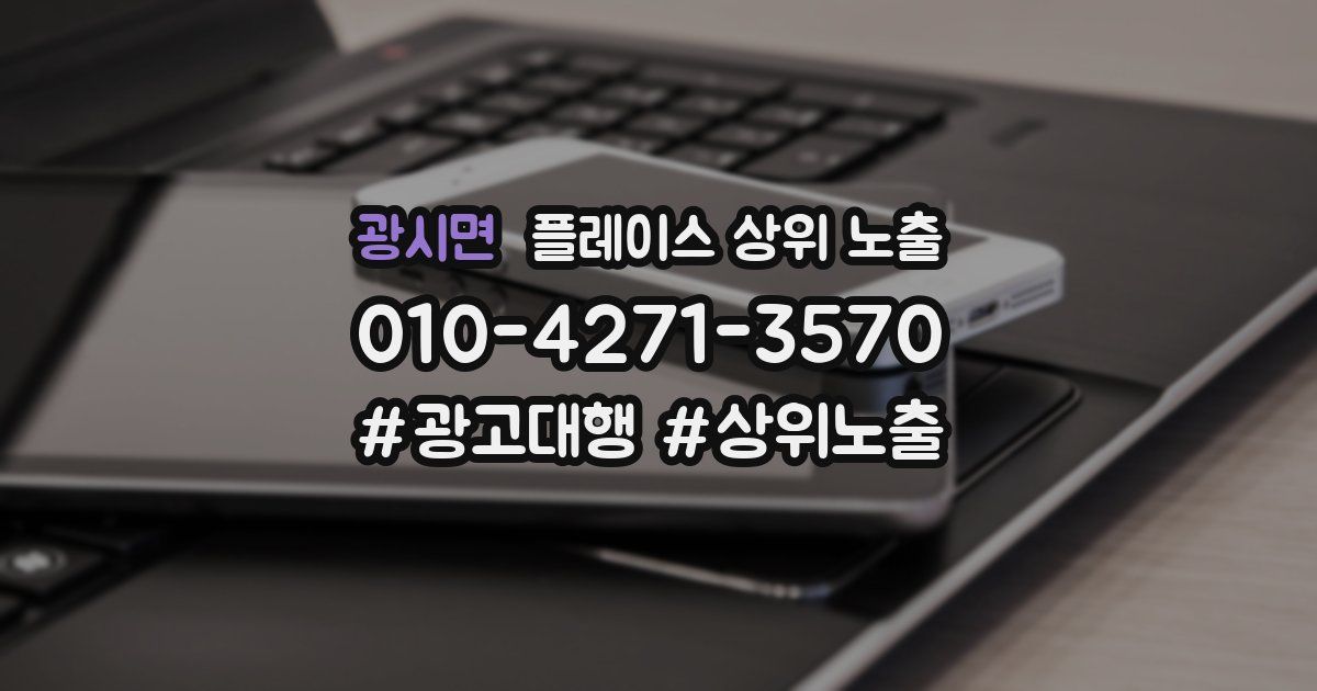 광시면 플레이스 상위 노출