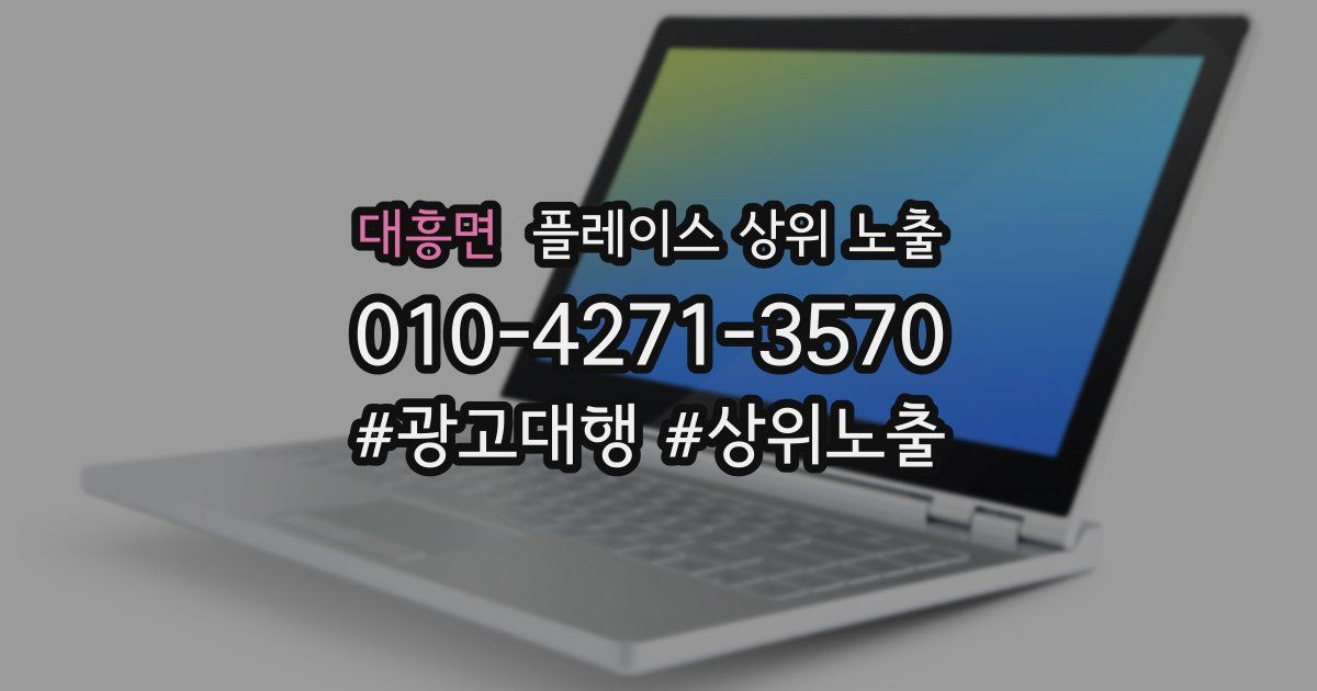 대흥면 플레이스 상위 노출