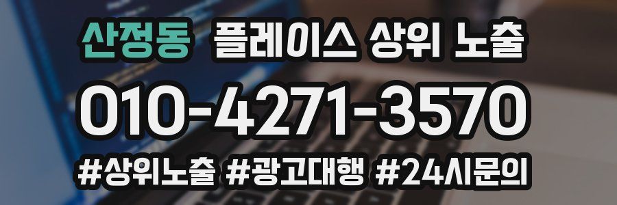 산정동 플레이스 상위 노출