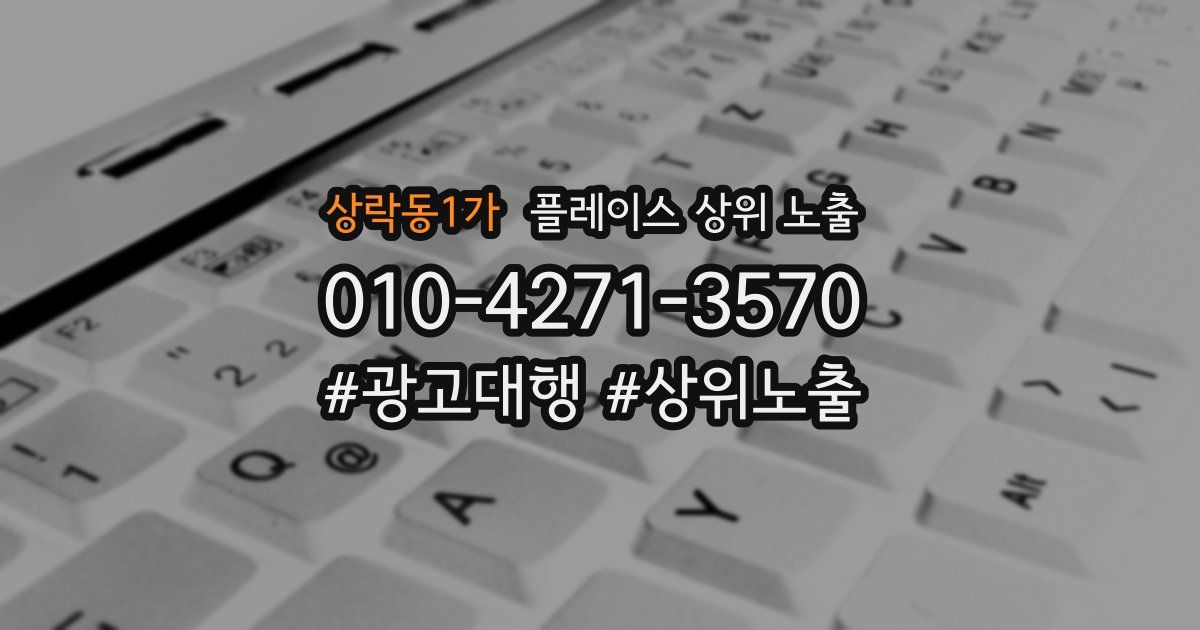 상락동1가 플레이스 상위 노출