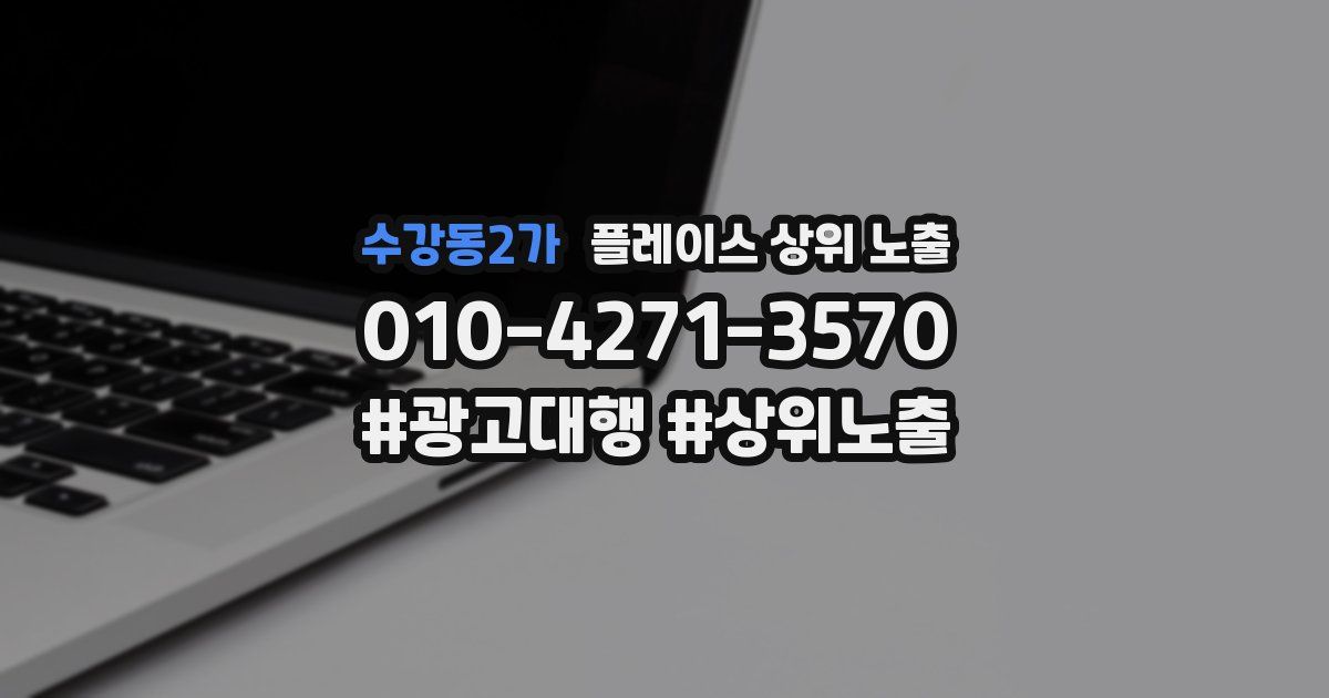 수강동2가 플레이스 상위 노출