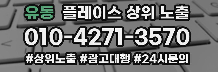 유동 플레이스 상위 노출