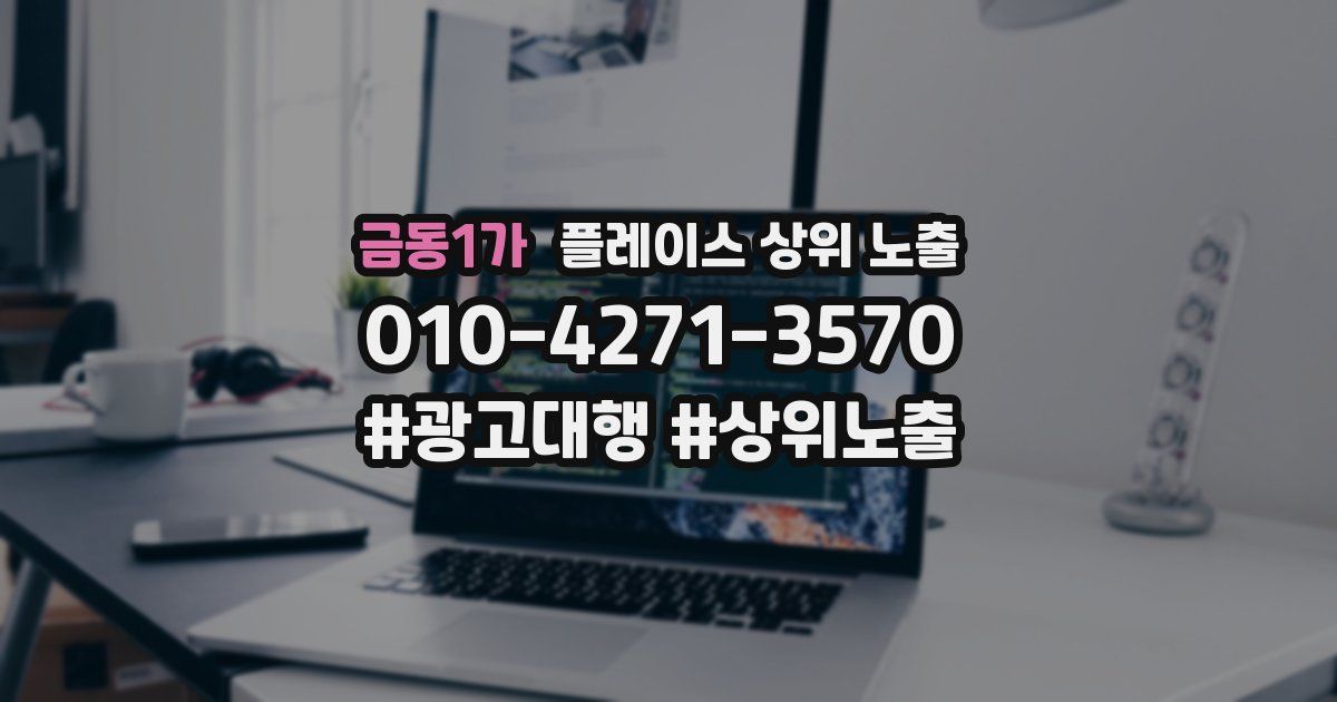 금동1가 플레이스 상위 노출