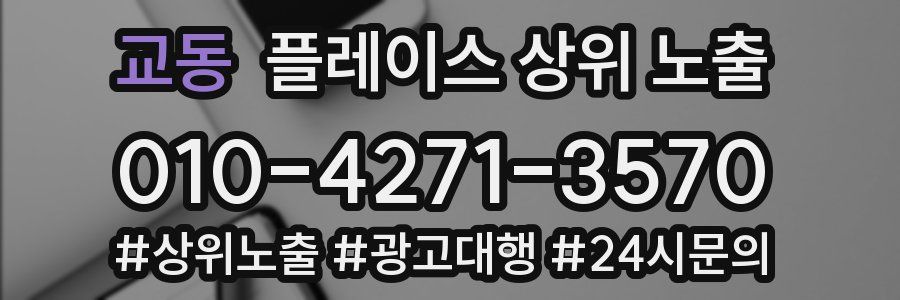 교동 플레이스 상위 노출