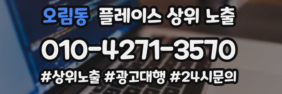오림동 플레이스 상위 노출