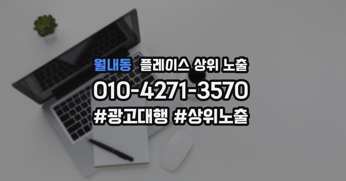 월내동 플레이스 상위 노출