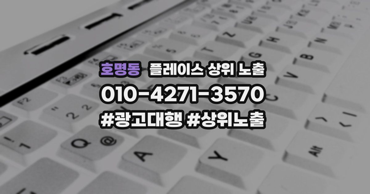 호명동 플레이스 상위 노출