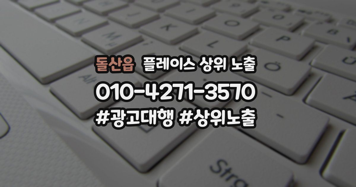 돌산읍 플레이스 상위 노출