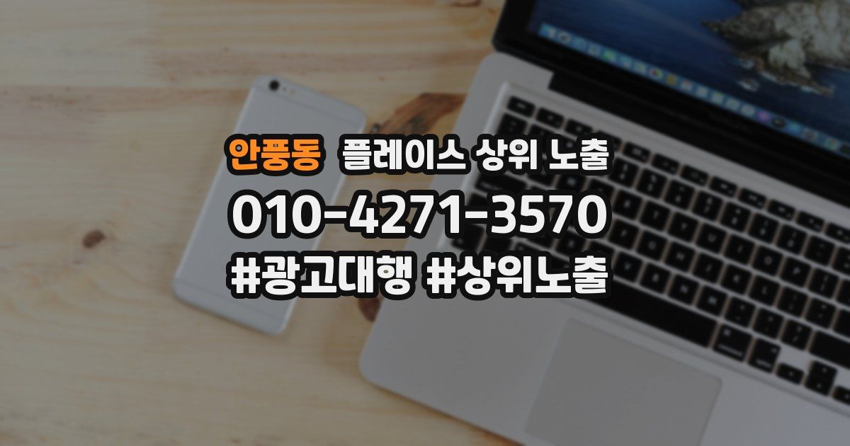 안풍동 플레이스 상위 노출