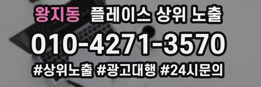 왕지동 플레이스 상위 노출