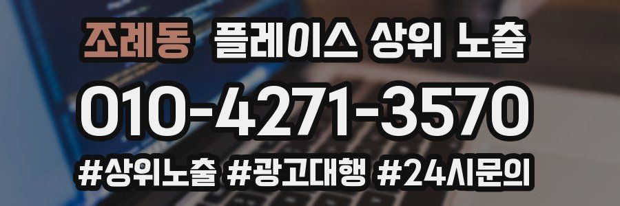 조례동 플레이스 상위 노출