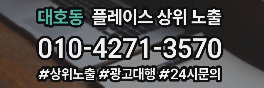 대호동 플레이스 상위 노출