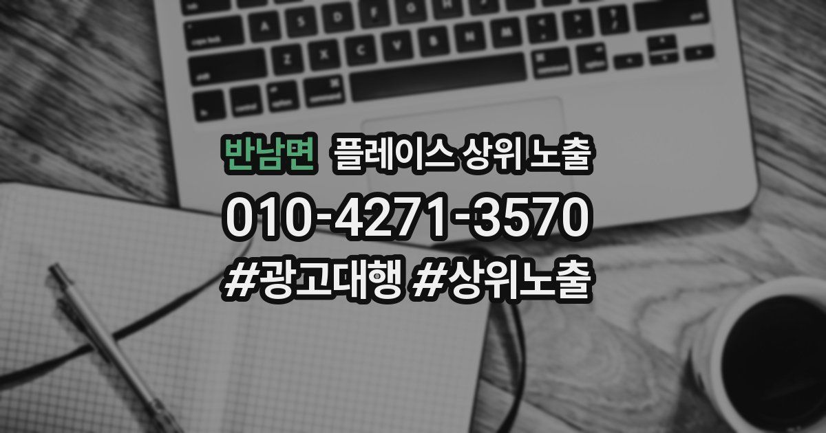 반남면 플레이스 상위 노출
