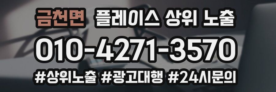 금천면 플레이스 상위 노출
