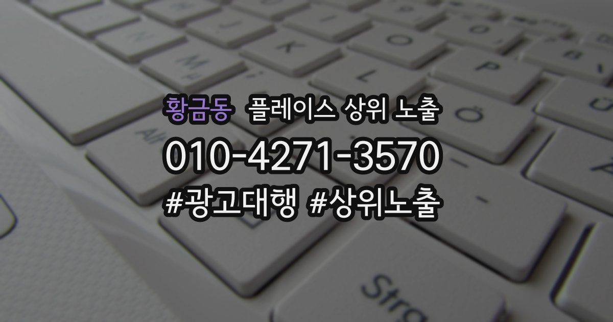 황금동 플레이스 상위 노출
