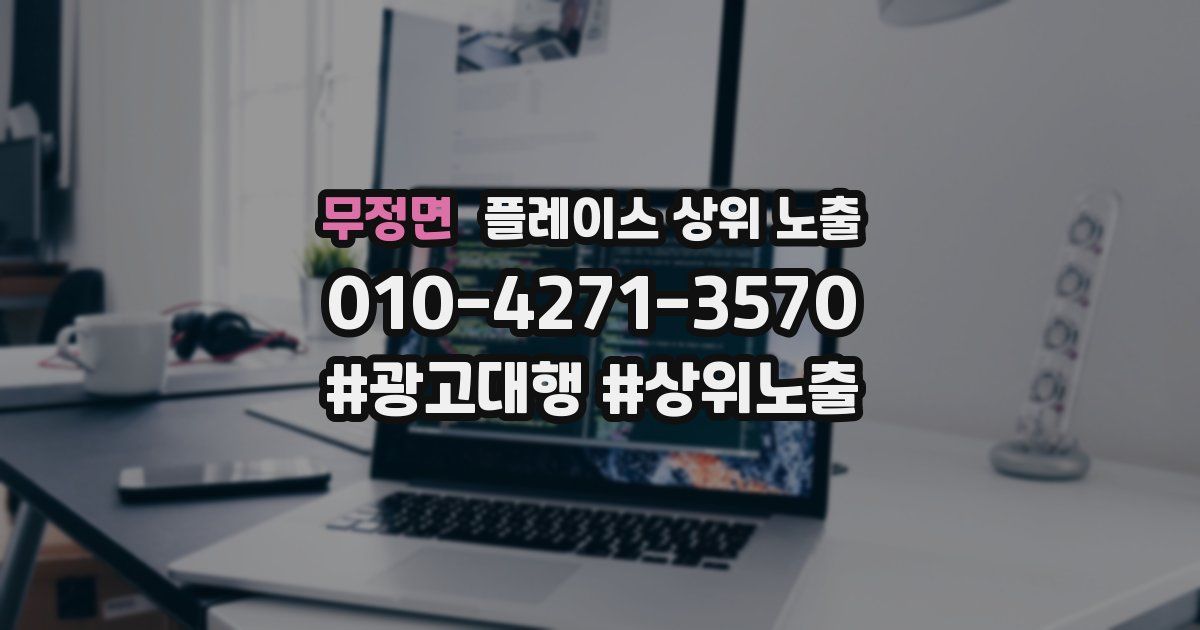 무정면 플레이스 상위 노출
