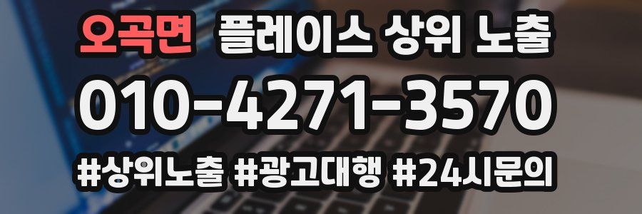 오곡면 플레이스 상위 노출