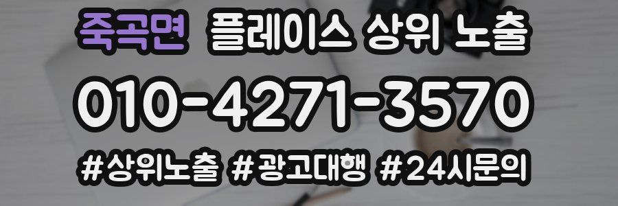 죽곡면 플레이스 상위 노출