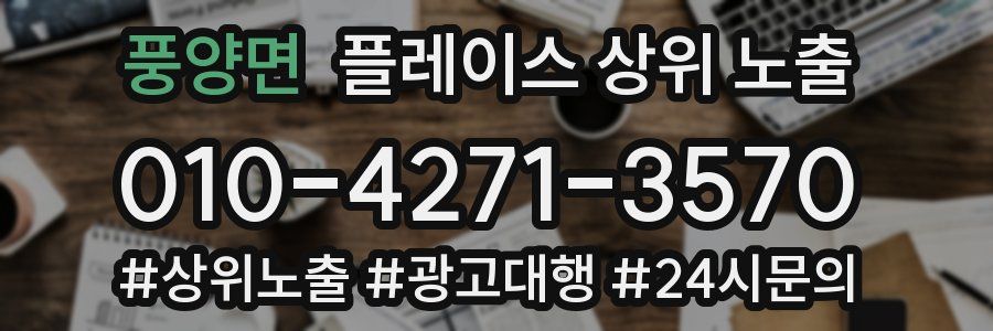 풍양면 플레이스 상위 노출
