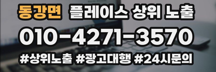 동강면 플레이스 상위 노출