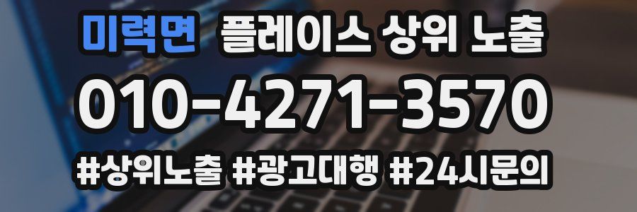 미력면 플레이스 상위 노출