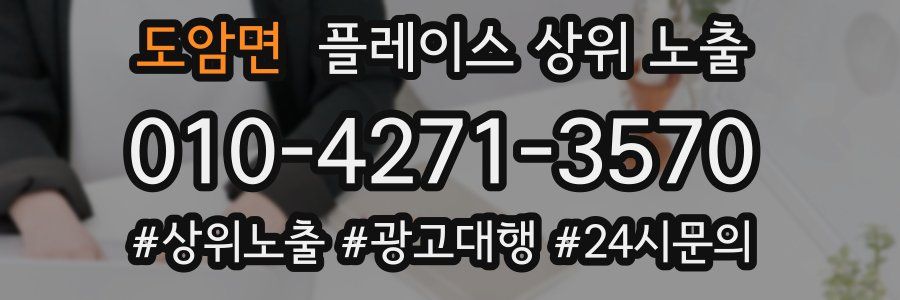 도암면 플레이스 상위 노출