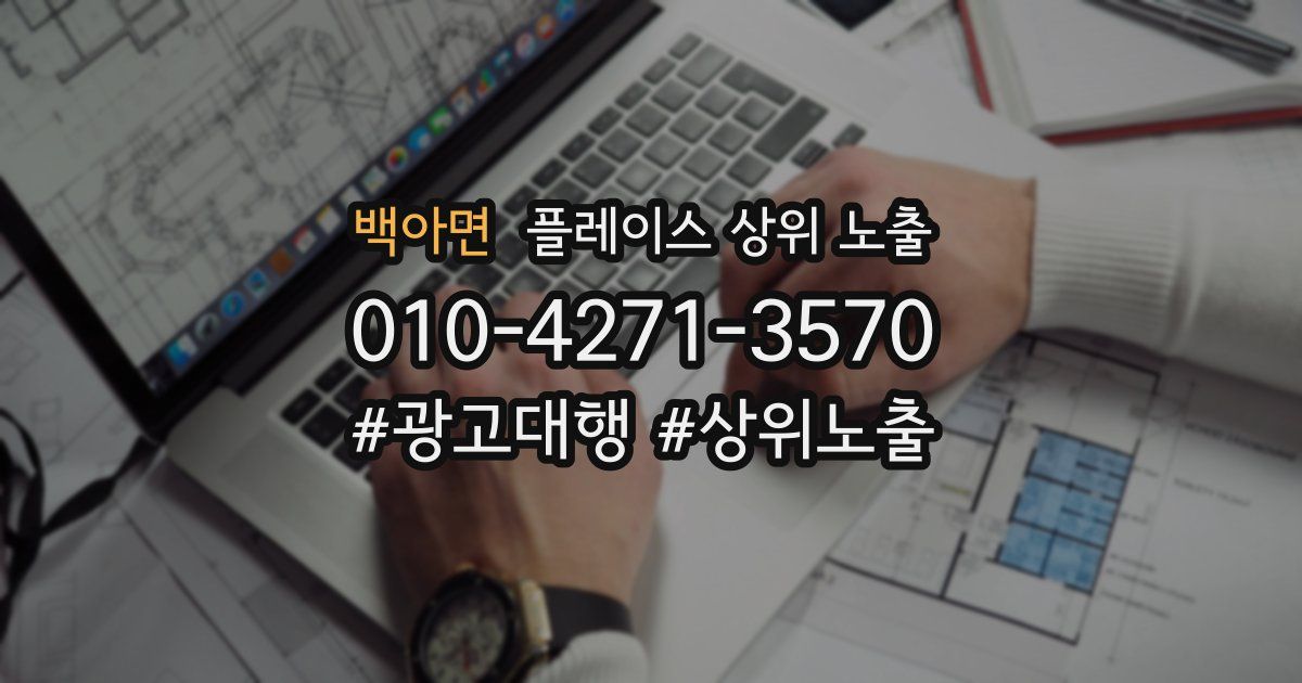 백아면 플레이스 상위 노출